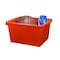 Storex Storage Bin, Polypropylene, Red, 3 PK 61452U06C - alternate 2